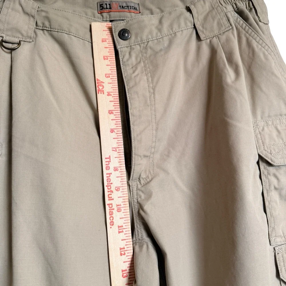 5.11 Tactical‎ Mens Khaki Tan Ripstop Cargo Pants Multi-Pocket Workwear 34x32